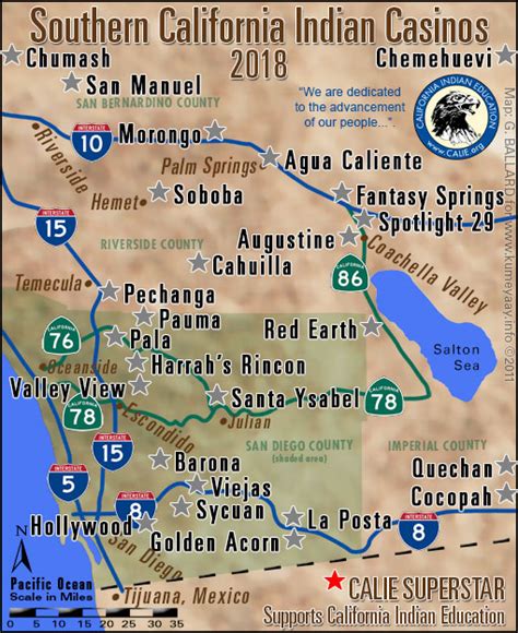 southern ca casinos map